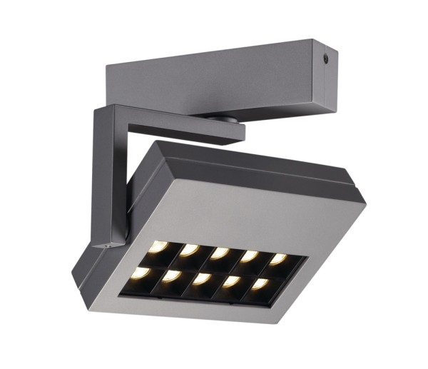 PROFUNO, Wand- und Deckenleuchte, LED, 3000K, silber, 16W