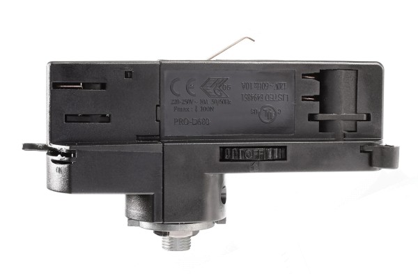 Deko-Light 3-Phasen Schienensystem, D Line DALI 3-Phasen Adapter für Leuchtenmontage, schwarz, 230V