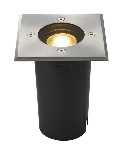 SOLASTO 120, Outdoor Bodeneinbauleuchte, LED GU10 51 mm, IP67, eckig, edelstahl, max. 6W 