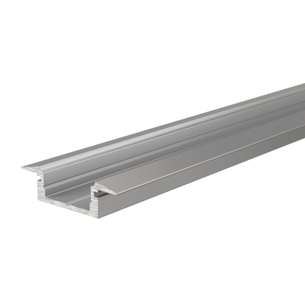 Reprofil, T-Profil flach ET-01-10 für LED Stripes bis 11,3 mm, Silber-matt, eloxiert, 4000 mm