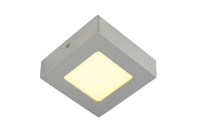 SENSER 6, Wand- und Deckenleuchte, LED, 3000K, eckig, silbergrau, 6W SENSER 6, Wand- und Deckenleuchte, LED, 3000K, eckig, silbergrau, 6W