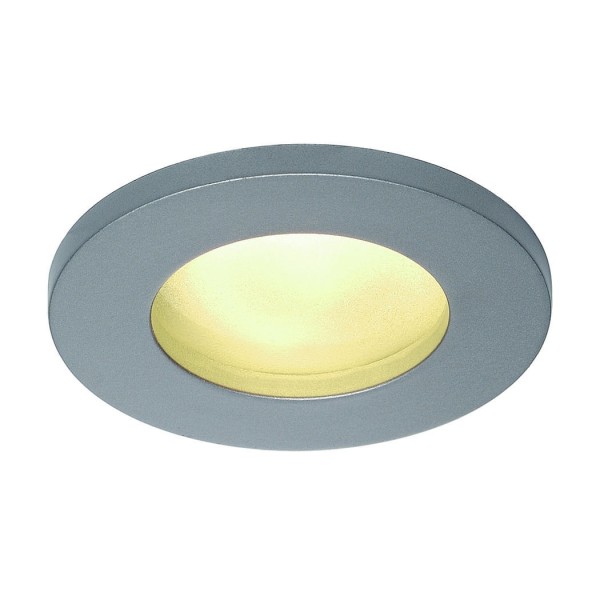 DOLIX OUT GU10 Downlight, rund, silbergrau, max. 35W