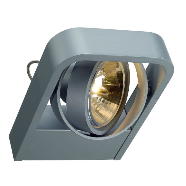 AIXLIGHT R2 WALL QRB111 Wandleuchte, halbrund, silbergrau, QRB111, max. 1x50W