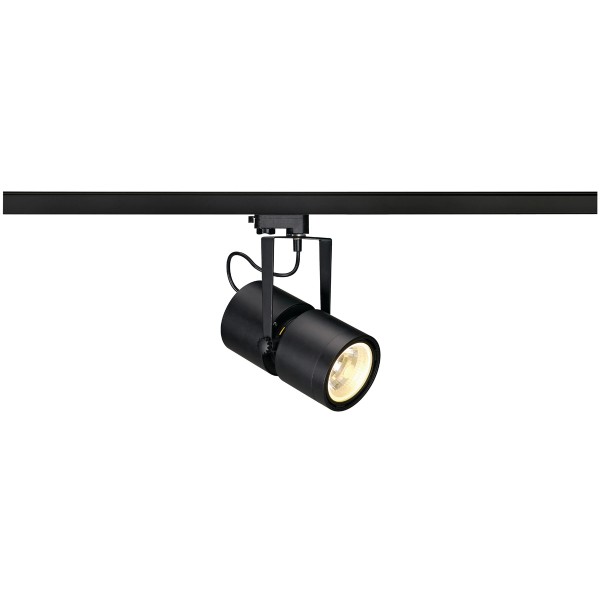 EURO SPOT, Spot für Hochvolt-Stromschiene 3Phasen, HIT, rund, schwarz matt, 15°, max. 70W