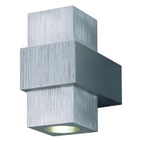 AIDAN UP-DOWN Wandleuchte, alu brushed, 2x1W LED, 3000K AIDAN UP-DOWN Wandleuchte, alu brushed, 2x1W LED, 3000K