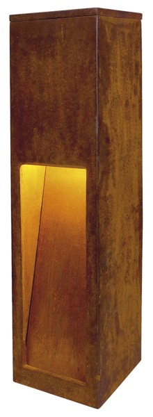 RUSTY SLOT 50, Outdoor Standleuchte, LED, 3000K, eisen gerostet, L/B/H 12/12/50 cm