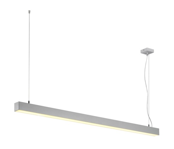 Q-LINE, Pendelleuchte, einflammig, LED, 3000K, silber, 2x18,2W und 1x7,5W