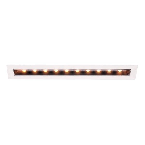 MILANDO DL, LED Indoor Deckeneinbauleuchte, schwarz/weiß, 3000K, 1700lm