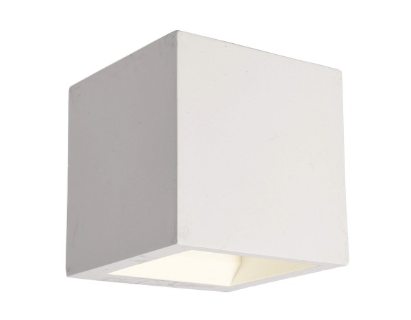 Deko-Light Wandaufbauleuchte, Mini Cube Weiß, Aluminium, Weiß, Warmweiß, 70°, 4W, 230V, 80x80mm
