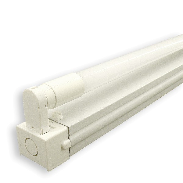 T8 LED Röhren Fassung, Wand- und Deckenleuchte, einflammig, weiß, für T8 1200mm LED Röhre