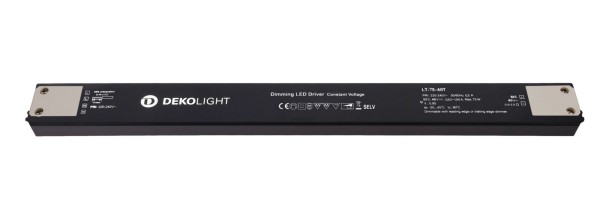Deko-Light Netzgerät (CV, DC) dimmbar, Long-Flat, DIM, CV, 48V 25-75W, Kunststoff, Schwarz, 75W