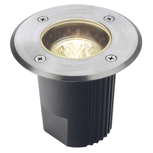 DASAR 115, Outdoor Bodeneinbauleuchte, QR-CBC51, IP67, starr, rund, edelstahl 316, max. 35W
