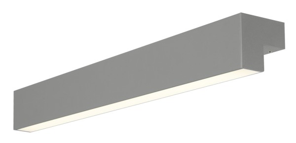 L-LINE 60, Wand- und Deckenleuchte, LED, 3000K, IP44, grau, L/B/H 61,8/7/7 cm, 1500lm, 12,9W