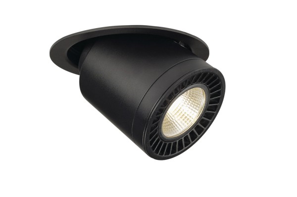 SUPROS, Einbauleuchte, LED, 3000K, rund, ausschwenkbar, schwarz, 4000lm, 60° Reflektor, 33,5W