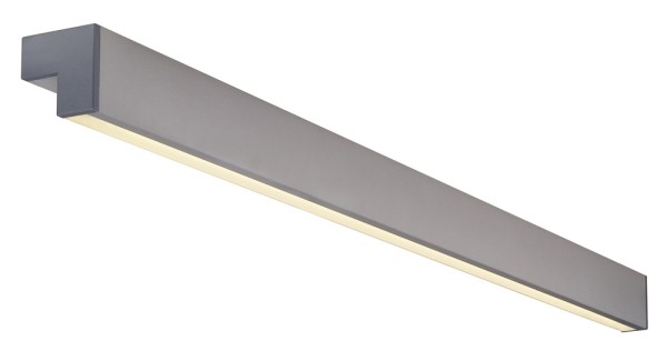 L-LINE 120, Wand- und Deckenleuchte, T16, IP43, silbergrau, L/B/H 120/7/7 cm, max. 28W