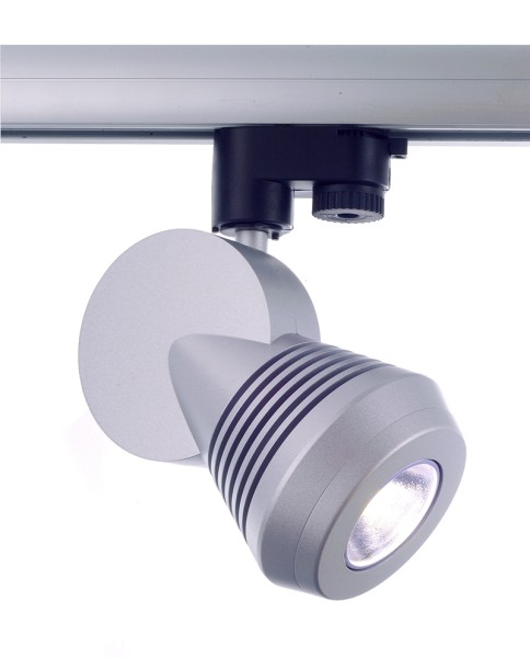 3-phasen Spot YEMA LED, 1 LED 20Watt, silber CW