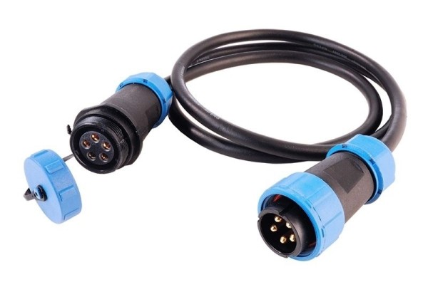 Deko-Light Kabelsystem, Weipu Verbindungskabel 5-polig, Kunststoff, 24V, 3000mm