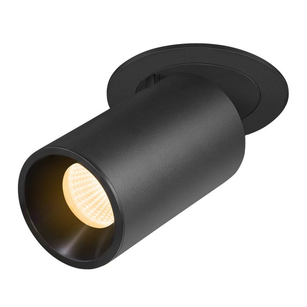 NUMINOS PROJECTOR M Deckeneinbauleuchte, 3000 K, 20°, zylindrisch, schwarz / schwarz
