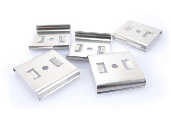 Deko-Light Zubehör, Befestigungsclips 5er Set für C01, Metall, Silber, 30x32mm