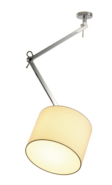 TENORA CL-2, Deckenleuchte, A60, rund, Schirm weiß Ø/H 39/30 cm, mit Doppelschwenkarm, max. 60W