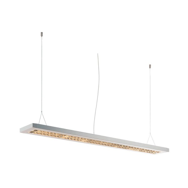 RASTO, Deckenleuchte, LED, 3000K, weiß, L/B/H 124,5/17,5/4 cm, 4100lm, zur Pendelleuchte umrüstbar