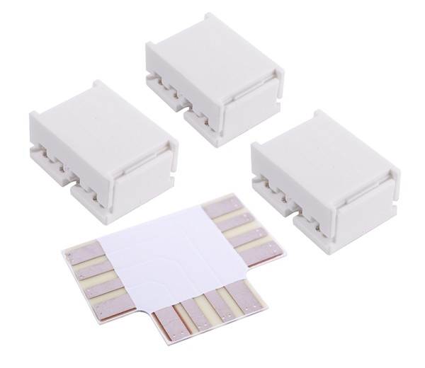 Deko-Light Kabelsystem, LED-Stripe Steckverbinder T-Stück für 10mm Stripes, 4-polig, Kunststoff, 24V