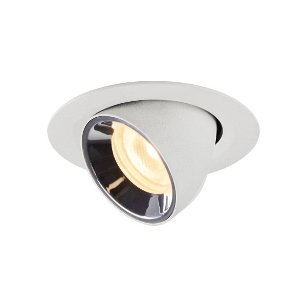 NUMINOS® GIMBLE XS, Deckeneinbauleuchte weiß / chrom 3000K 40°