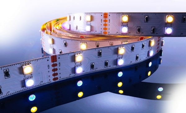 Flexibler LED Stripe IP 20, 12V, 3 m, RGB/Warmweiß, 60 LED