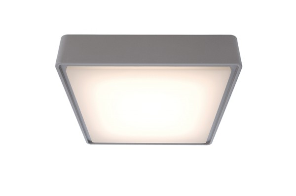 Deko-Light Deckenaufbauleuchte, Quadrata I, Kunststoff, grau, Warmweiß, 115°, 10W, 230V, 220x220mm