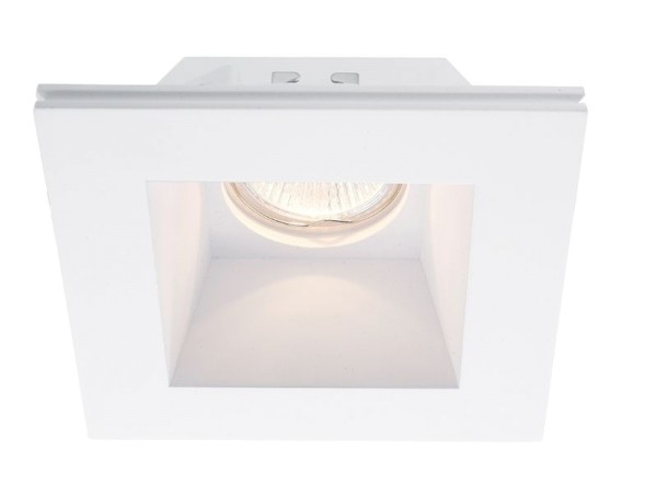 Deko-Light Deckeneinbauring, Gips, weiß, 50W, 12V, 120x120mm