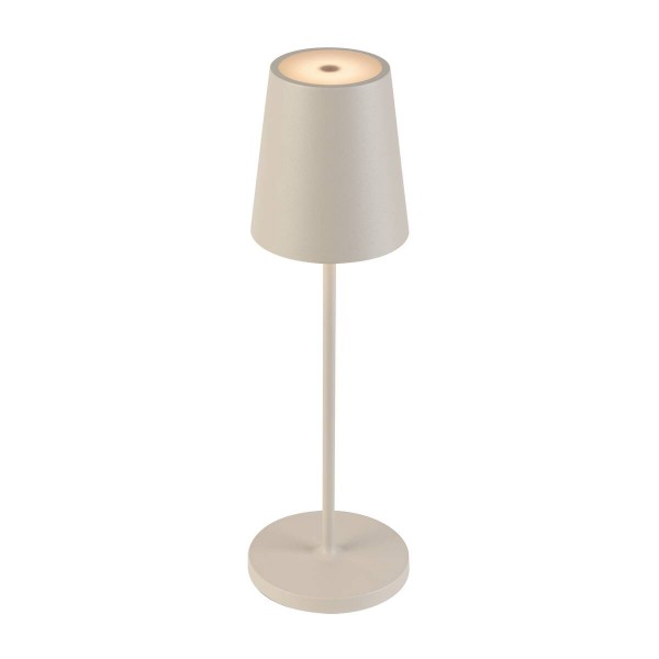 VINOLINA TWO, Tischleuchte, Akku, IP65, 2200/2700/3000K, TOUCH, beige