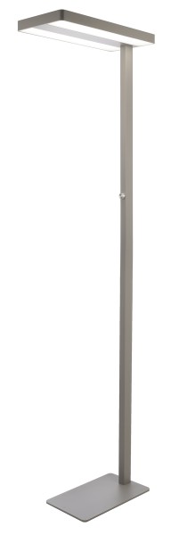 Deko-Light Stehleuchte, Office Two, Aluminium, silberfarben, Neutralweiß, 115° / 75°, 80W, 230V