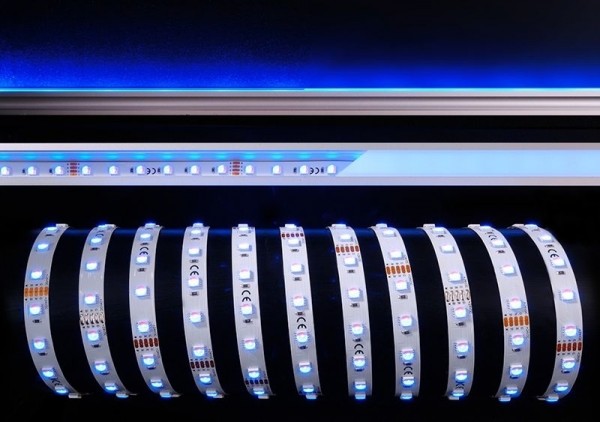 Deko-Light Flexibler LED Stripe, 5050-60-24V-RGB+1700K-5m, Kupfer, Weiß, RGB + Amber, 120°, 70W, 24V