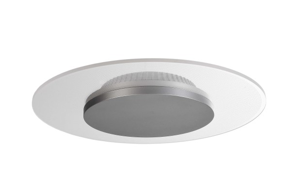 Deko-Light Deckenaufbauleuchte, Zaniah 12W, Cover Silber, Aluminium, Weiß, Warmweiß, 120°, 12W