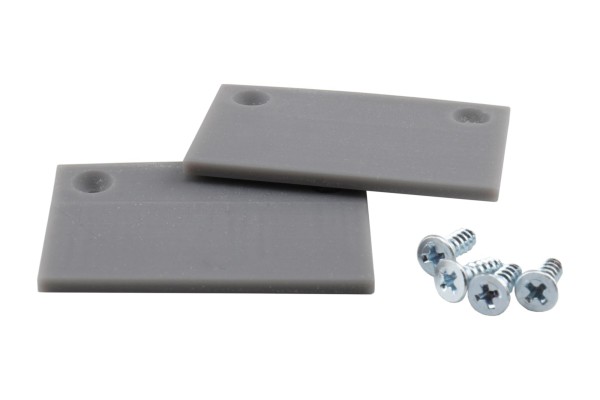 Deko-Light Profil Endkappe, Endkappe P-EU-01-36 Set 2 Stk, Grau, Aluminium, Grau, 40x27mm