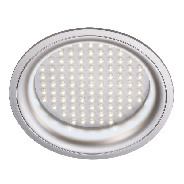LED PANEL, Einbauleuchte, LED, 6500K, rund, silbergrau, 8W