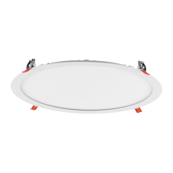 Deko-Light Downlight, Anik Round 380, 30 W, DIM, 3000 K, Weiß, Aluminium/Stahl/PMMA, Warmweiß (WW)
