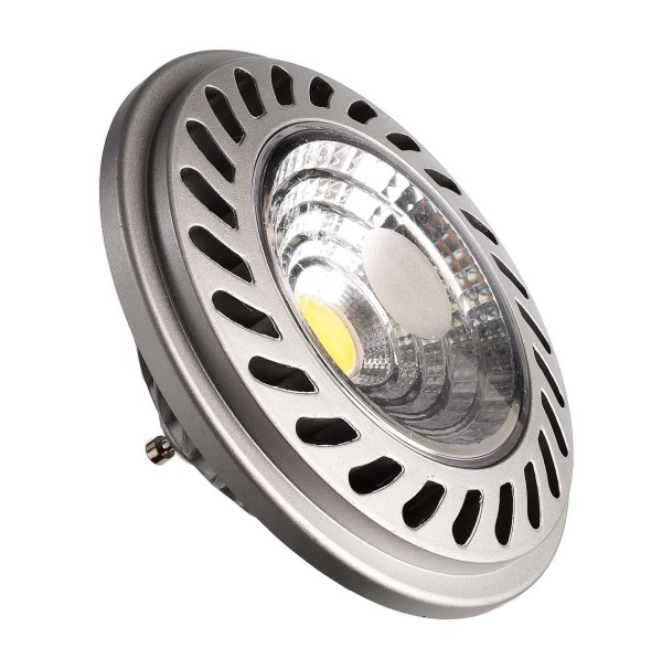 Isoled Leuchtmittel, ES111 GU10 COB SPOT, Aluminium Druckguss, Silber, Neutralweiß, 75°, 13W, 230V