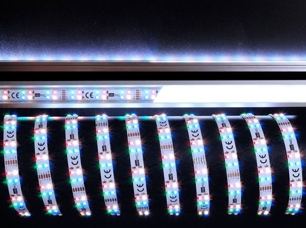 Deko-Light Flexibler LED Stripe, 3528-2x72-12V-RGB+6500K-5m, Kupfer, Weiß, RGB + Kaltweiß, 120°, 38W