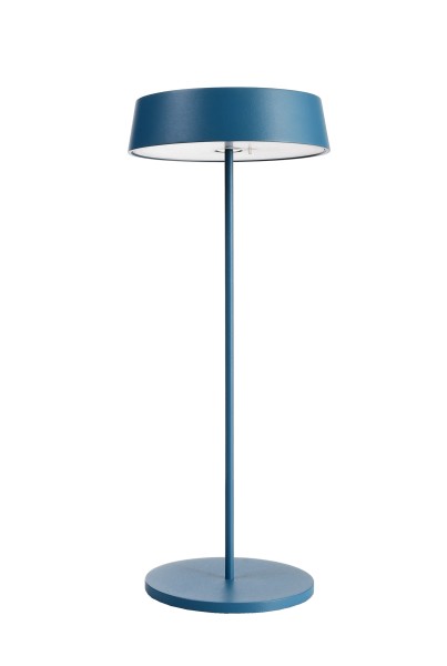 Deko-Light Tischleuchte, Miram Standfuß + Kopf Blau Bundle, Aluminium Druckguss, Blau, Warmweiß