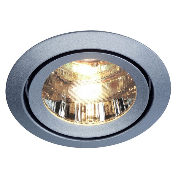 LUZO II Downlight, rund, silbergrau, MR16, max. 50W