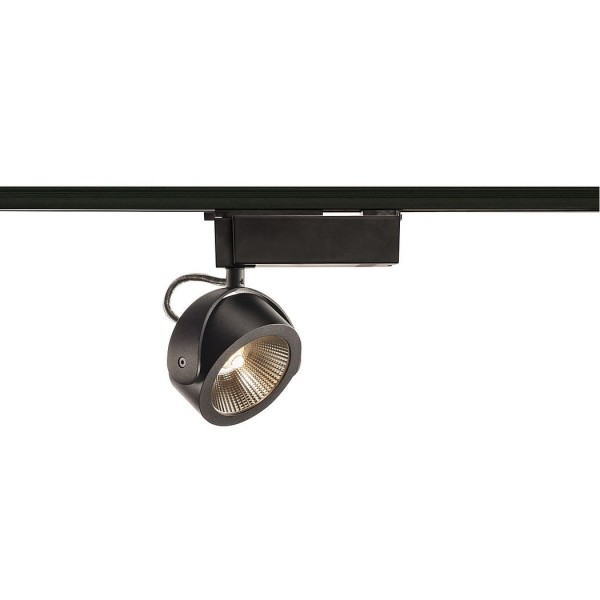 KALU, Strahler für 1Phasen Hochvolt-Stromschiene, LED, 3000K, schwarz, 24°, inkl. 1 Phasen-Adapter