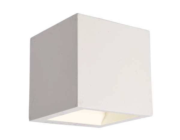 Deko-Light Zubehör, Abdeckung für Mini Cube Base, Gips, Weiß, 75°, 80x80mm