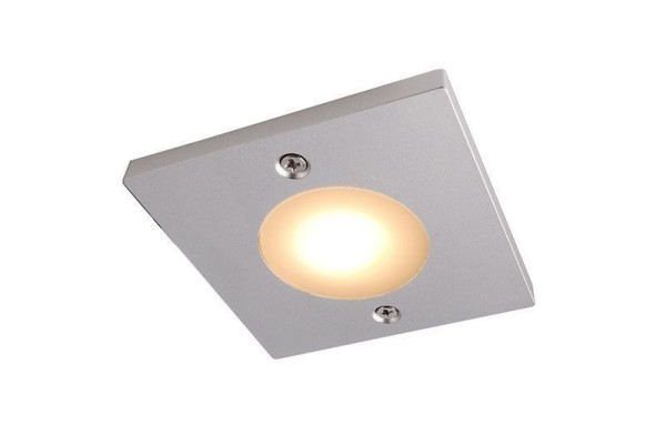 Deko-Light Möbelaufbauleuchte, Fine I, Aluminium, Silbergrau RAL 7001 matt, Warmweiß, 115°, 3W