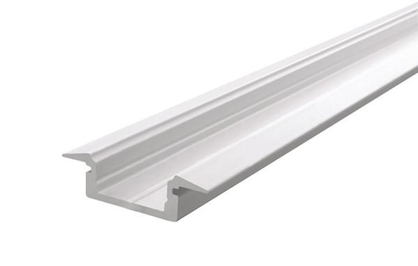 Reprofil Profil, T-Profil flach ET-01-10, Aluminium, Weiß-matt, 1000mm