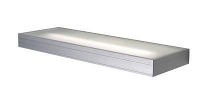 Wandleuchte Shelf, 21 Watt alu-eloxiert, mit Ein/Aus Schalter, 230V, T5, 21W, inkl. Leuchtmittel, in