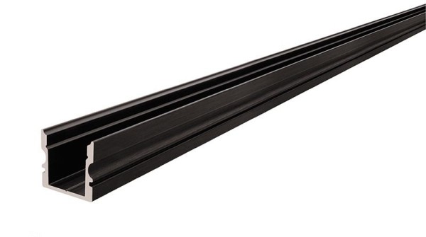 Reprofil Profil, U-Profil hoch AU-02-10, Aluminium, Schwarz-matt eloxiert, 1000mm