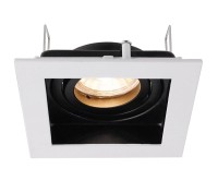 Deko-Light Deckeneinbauring, Algol I, Aluminium Druckguss, schwarz / weiß, 35W, 12V, 100x100mm Deko-Light Deckeneinbauring, Algol I, Aluminium Druckguss, schwarz / weiß, 35W, 12V, 100x100mm