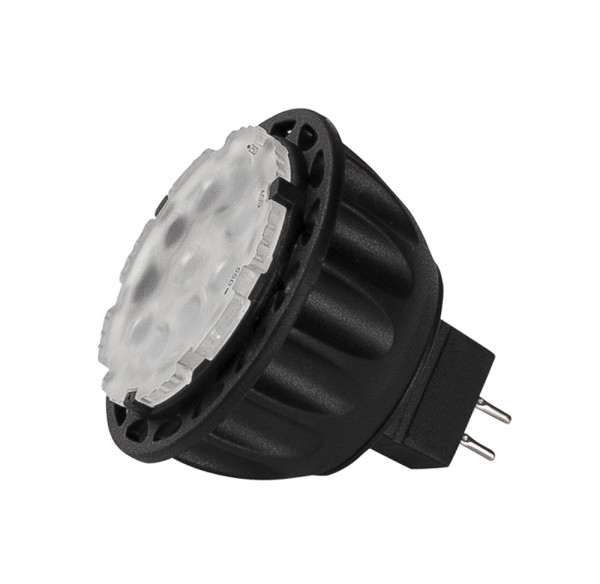 MR16 LED, Leuchtmittel, 12V, GU5,3, 3000K, CRI90, einstell- barer Winkel, schwarz