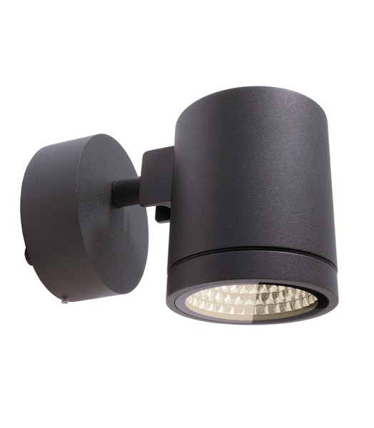 Deko-Light Wandaufbauleuchte, Mobby II, Aluminium Druckguss, dunkelgrau, Warmweiß, 53°, 9W, 230V